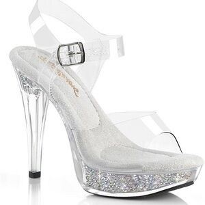 Elegant Clear Platform Heels